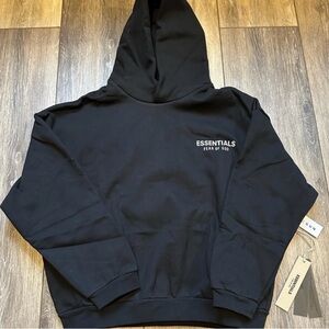 Essentials Black Hoodie (Size Small)